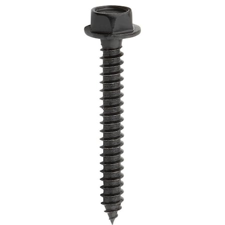 V1864 Series Screw, 10 Thread, 112 In L, Hex Drive, Steel, Black PowderCoatedGalvanized